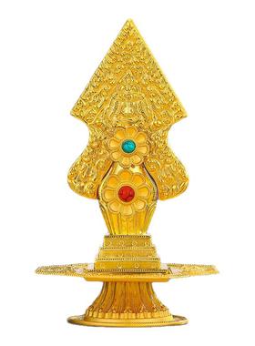 S999纯银镀金上师朵玛供佛用品