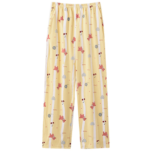 浪莎纯棉睡裤女款长裤春秋季2026新款休闲全棉家居裤甜美可爱单裤