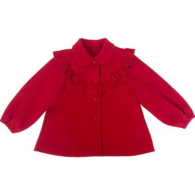 简约时尚潮流休闲荷叶边外套