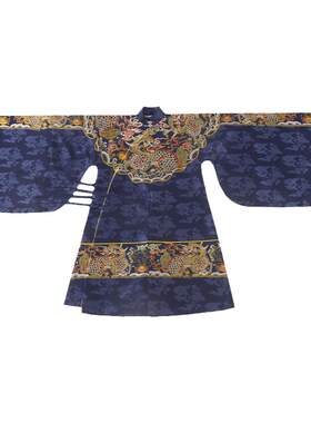 汉服女明制立领织金拜年情侣服