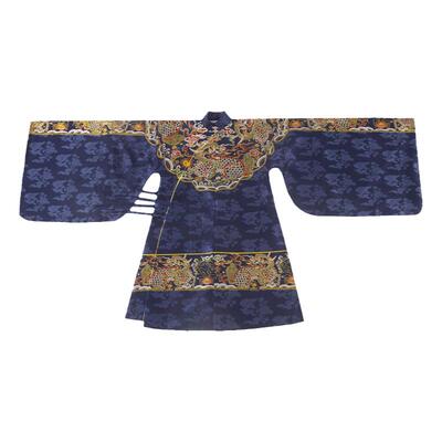 汉服女明制立领织金拜年情侣服