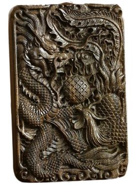 金丝楠阴沉木龙凤呈祥吊坠