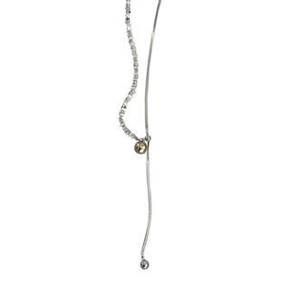 方糖家 四色珍珠/秋冬碎银子长款抽拉蛇骨毛衣链高级感项链配饰女