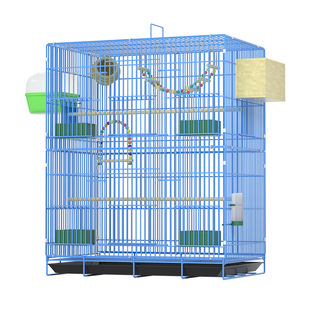 新型鹦鹉型繁殖箱新款生态鸟笼双层防溅洒虎皮玄凤笼牡丹豪华别墅