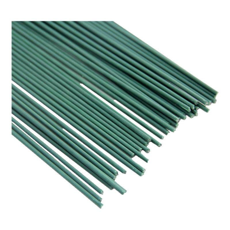 2号花杆丝网花材料DIY绿铁丝花枝胶包手工玫瑰花钩针花艺花径制作