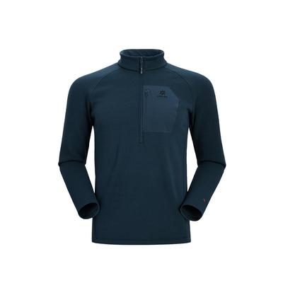 凯乐石冷杉立领半开胸抓绒衫T恤