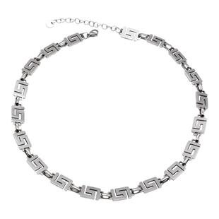 复古风国潮回形字母钛钢项链男新款潮小众个性痞帅百搭锁骨链女