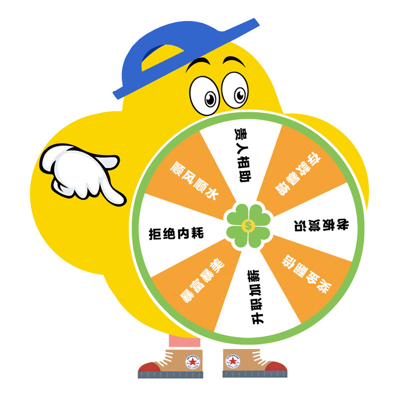 企业校园文化墙面装饰创意墙贴办公室趣味互动解压幸运大转盘
