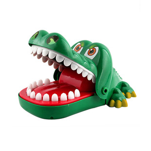 抖音同款咬手指玩具大嘴巴鳄鱼按牙齿鲨鱼海盗桶恶犬整蛊解压神器