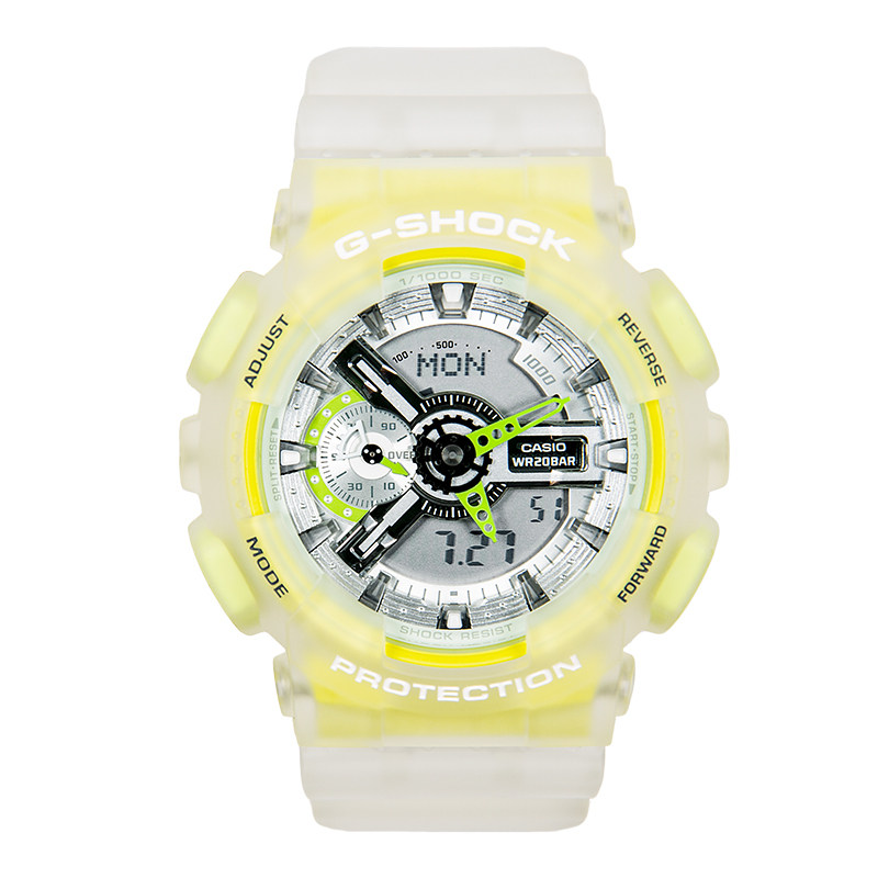 卡西欧gshock新款GA-110LS-7AP冰韧系列冰电之韧透明运动手表男