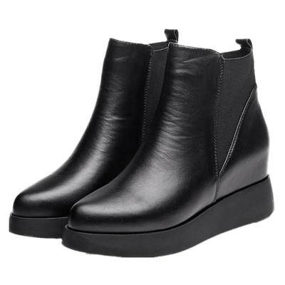 真舒适！坡跟厚底内增高百搭短靴