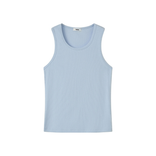 ttelen跑步弹力紧身训练运动螺纹背心男士紫色健身衣透气修身显大