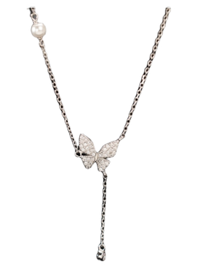 银奥纯银蝴蝶项链轻奢小众