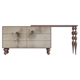 古典简约实木斗柜宋式美学六斗柜置物柜卧室搭台化妆桌收纳抽屉柜