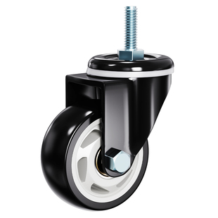 双轴承静音万向轮带刹车1.5寸2寸2.5寸3寸8/10/12mm丝杆脚轮轱辘