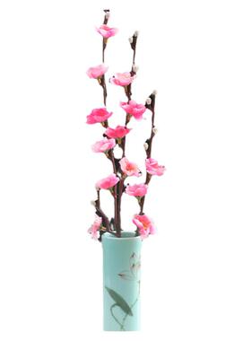 创意家居办公电脑桌青瓷花瓶插梅花艺术窗台玄关儿童房床头柜摆件