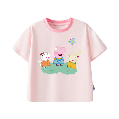 莫代尔7A抗菌小猪佩奇短袖T恤