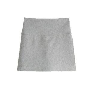 短裙瑜伽裙裤灰色短裙半身裙女夏季包臀裙侧开叉防走光a字裙