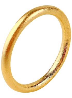 实心素圈戒指One黄铜简约女