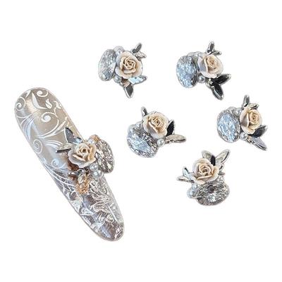 美甲冰糖玫瑰花堆钻饰品