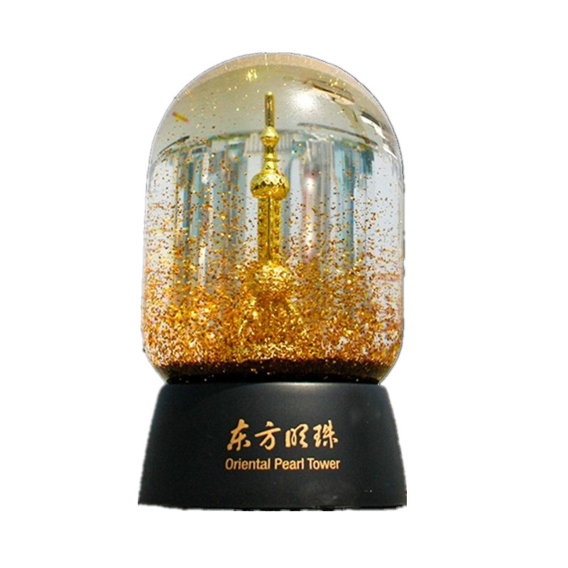 上海地标创意纪念品透明水晶球
