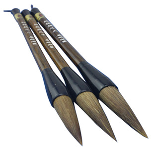 今日纯狼毫大毛笔提斗写大字对联榜书文房四宝 3支套装特价包邮的