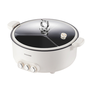 【行业首创】摩动三宫格电火锅家用电煮锅多功能一体大容量电炒锅