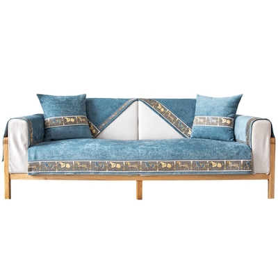 中式风雪尼尔防滑坐垫子