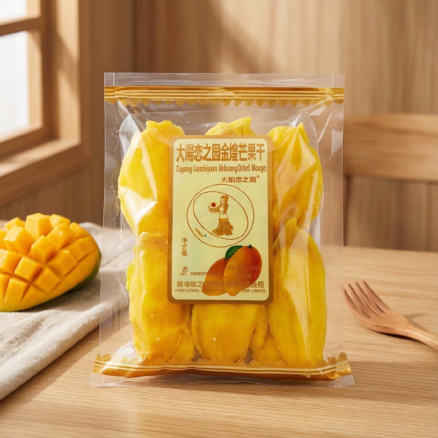 大阳恋之园金煌芒果干400g大片水果干蜜饯果脯休闲零食美味小吃