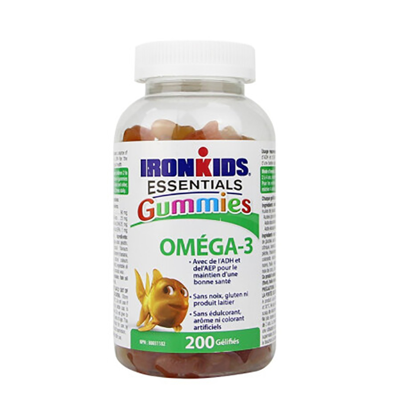現(xiàn)貨加拿大小鐵人兒童DHA魚(yú)油omega-3軟糖200粒學(xué)生記憶視力保護(hù)