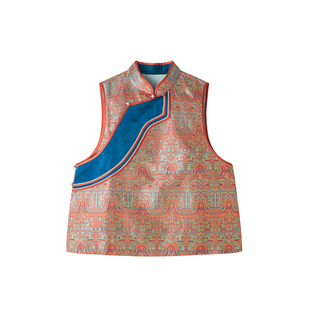 JINGJING2026新款“九色神鹿”张和才名家蜀锦桑蚕丝35姆米马甲