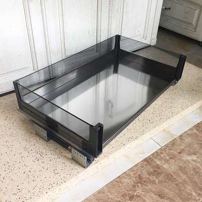 飞鸥厨柜三层拉篮厨房橱柜工具储物篮收纳置物架抽屉式内置开门式