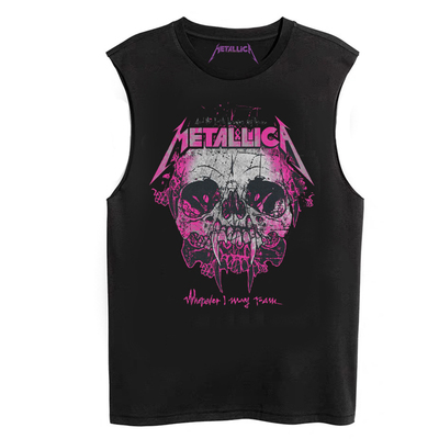 t乐队摇滚无袖金属之王背心