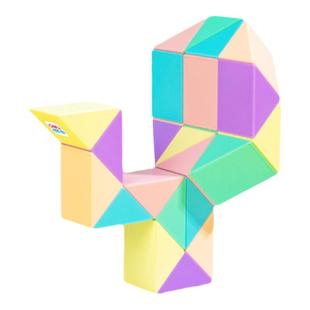 得力马卡龙魔尺儿童24段百变魔方36段48段72段幼儿园全套益智玩具