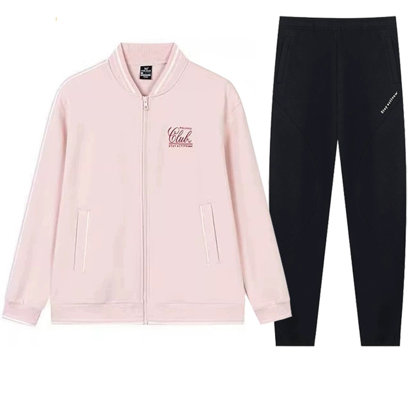 361度女装运动套装V领棒球服外套