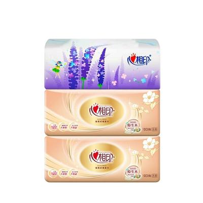心相印经典丛林100抽3包3层无香卫生纸家用纸抽面巾纸实惠装