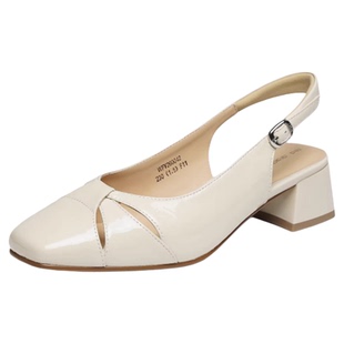 红蜻蜓包头凉鞋女款2026夏季新款女鞋粗跟真皮高跟鞋气质后空单鞋