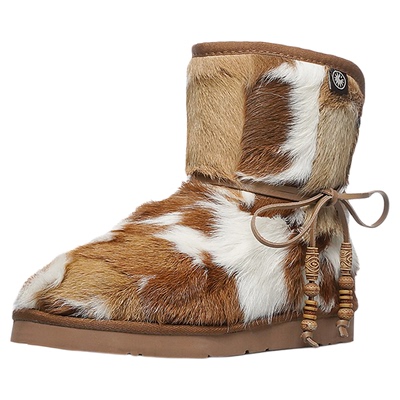 AUMU民族风羊皮毛一体雪地靴