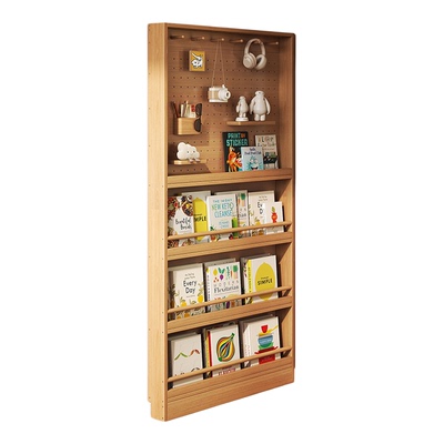 门后超薄置物架洞洞板实木窄缝学