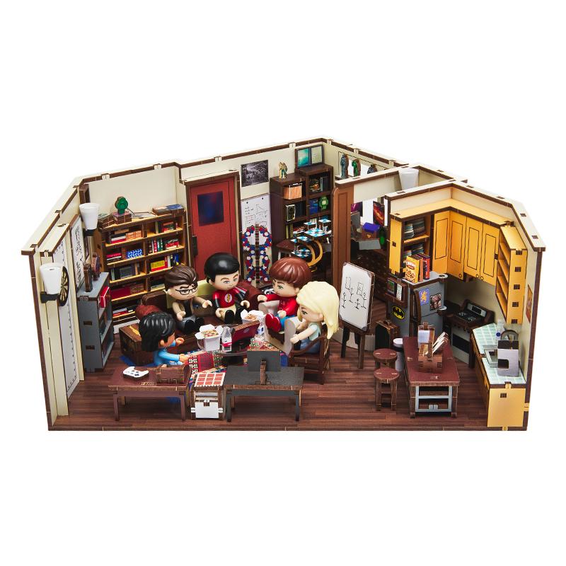 【新品】飘麦生活大爆炸谢尔顿的客厅微缩场景小屋diy手工礼物