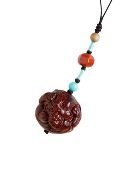 小叶紫檀木生肖虎复古风文玩吊坠