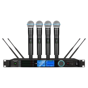 GLSD格伦士顿专业一拖四真分集防啸叫无线话筒舞台演出混响麦克风