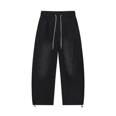 FNB美式风宽松阔腿休闲裤男女运动抽绳松紧腰长裤阔腿裤复古渐变