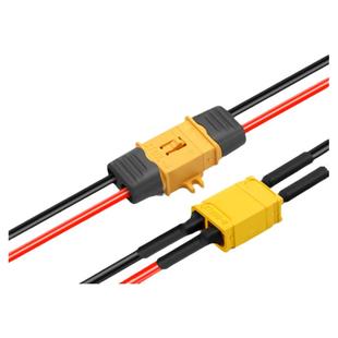 XT60PW 30U 90公头母头测试锂电池连接器黄铜镀金香蕉插头带150线