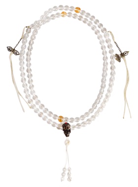 天然白水晶巴西正品原石手串