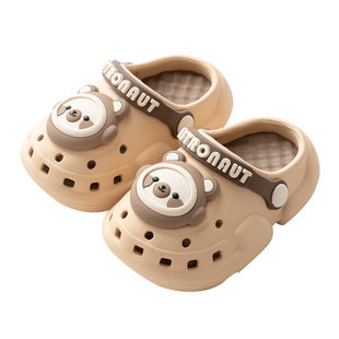 阿鲁丸儿童洞洞鞋男童春夏新款室内家居卡通防滑可拆卸凉拖鞋女童