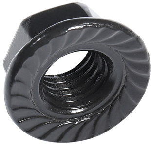 QD304/316细牙六角/4.8级彩锌/电镀/镀镍/10.9级黑色六角法兰螺母