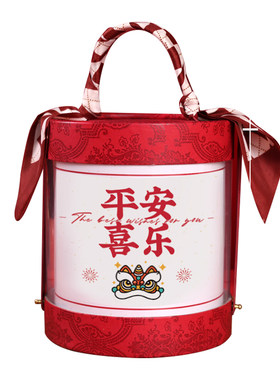 宝宝喜面喜饼喜蛋马宝宴席满月周岁生日伴手礼回礼抱抱桶国风礼盒