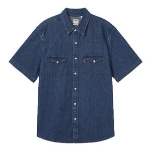 Levi's李维斯25年春夏新款男士复古美式时尚简约休闲短袖牛仔衬衫