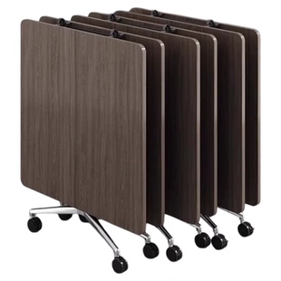 可折叠会议桌培训桌椅组合洽谈长条桌书桌可移动拼接学习阅览桌子